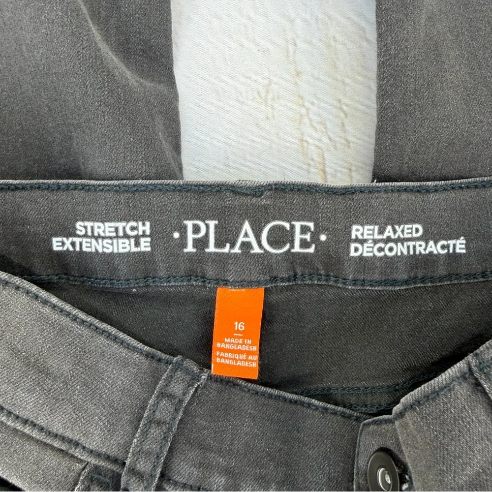 The Children’s Place Boys Gray‎ Stretch Jeans Relaxed Fit Size 16